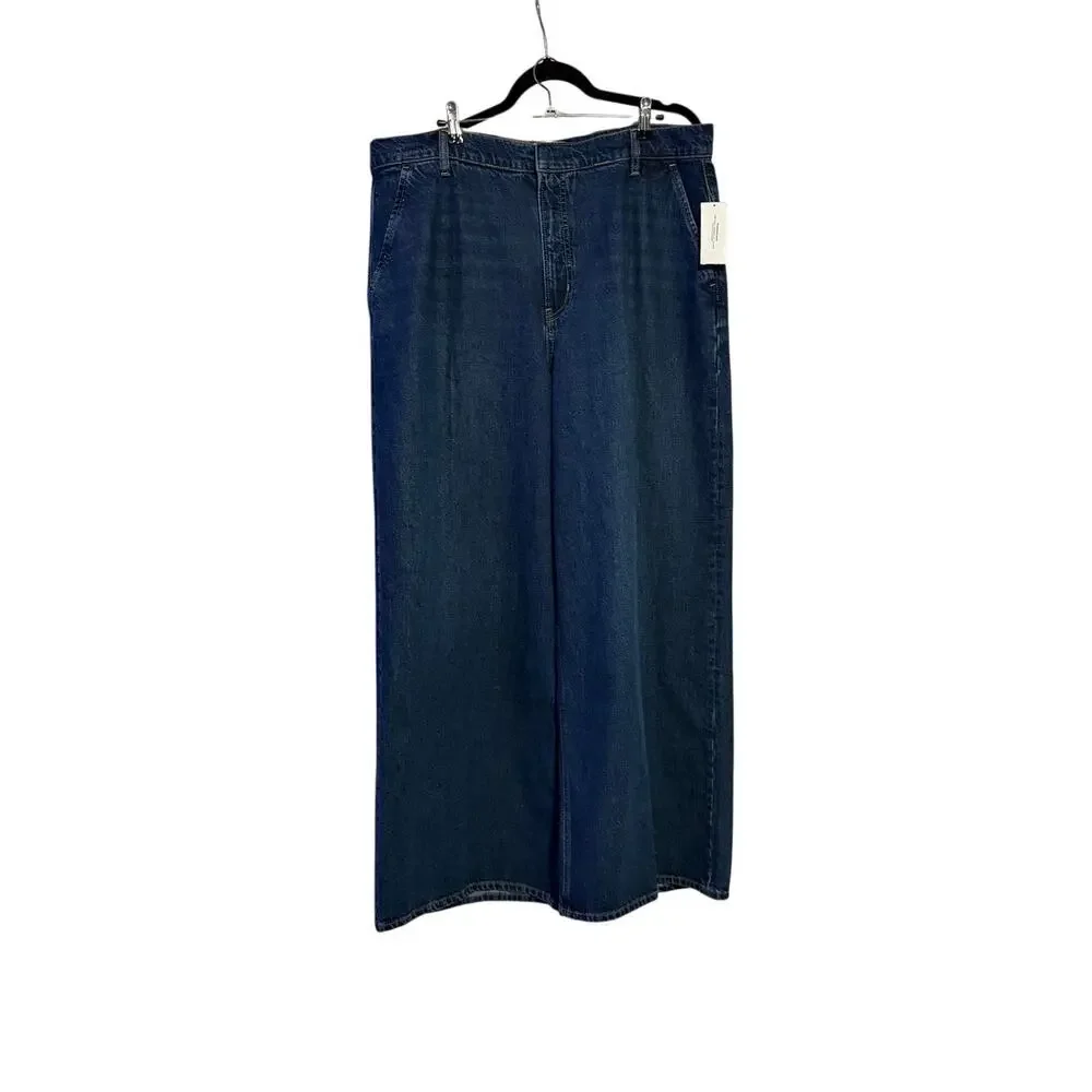 Frame The Wide High Rise Wide Leg Jeans in Blindspot Size 34 - Picture 2 of 7